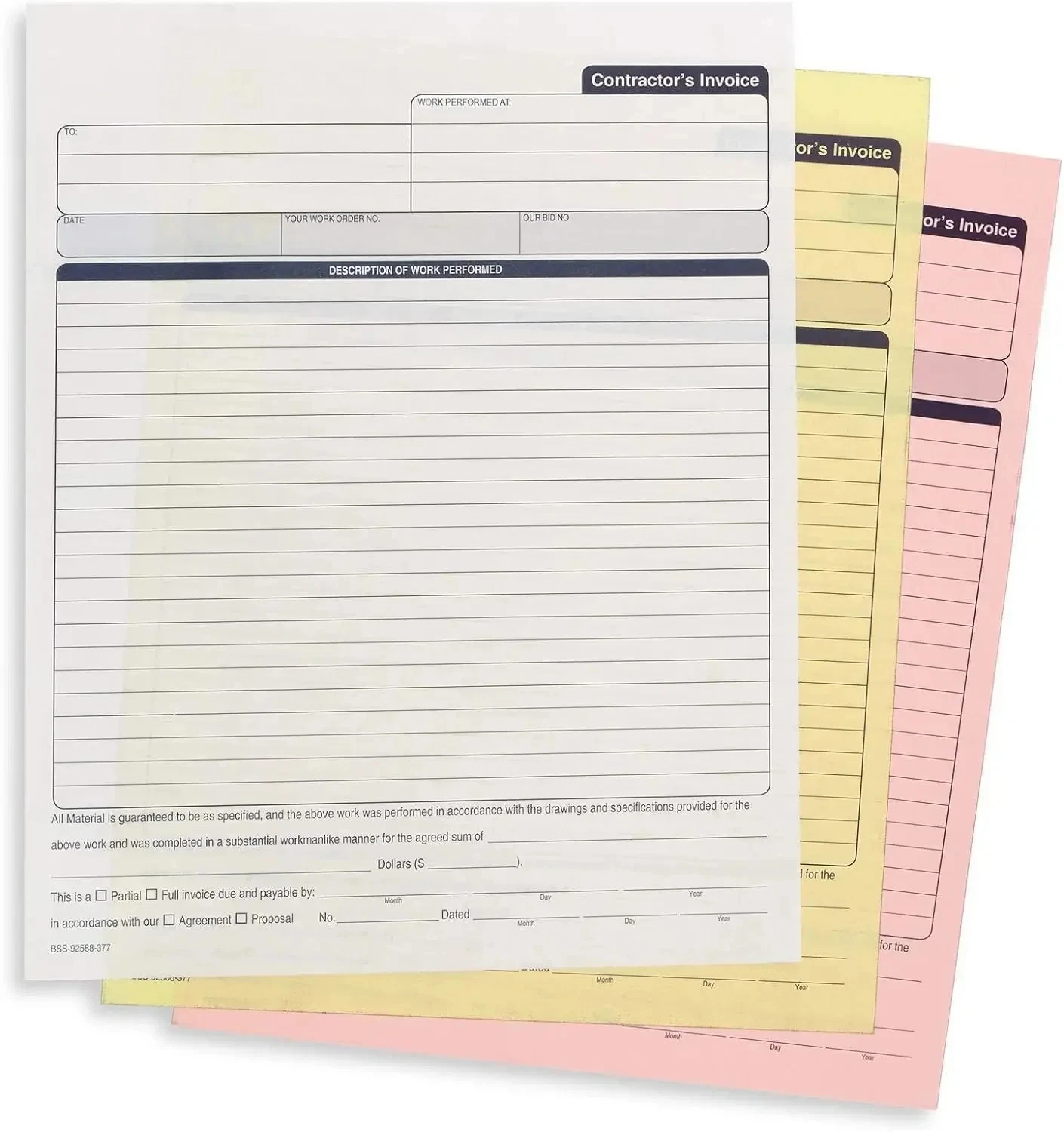 Custom Carbonless NCR Books Duplicate Invoices Receipts Sales Orders Purchase Orders