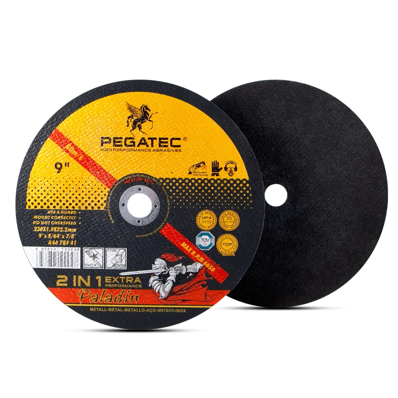 Pegatec good quality abrasive cutting wheel 9' inch 230mm 1.9mm cutting disc stainless steel metal Cutting wheel