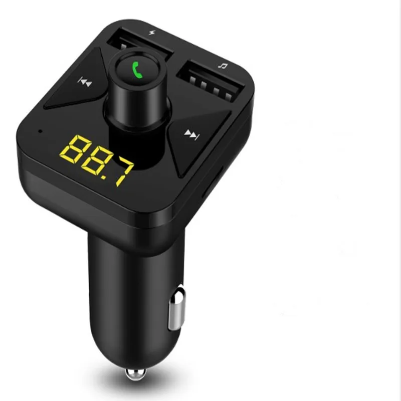 
Car Kit Wireless Handsfree Transmitter 3.4A Fast Charging Dual USB Charger Car MP3 Player Support TF Card 