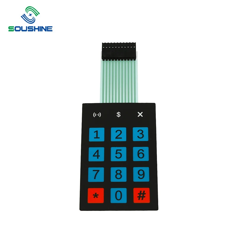 Waterproof Keypad 3x4 Matrix 20 Key Membrane Switch Keypad Access Control China Manufacturer