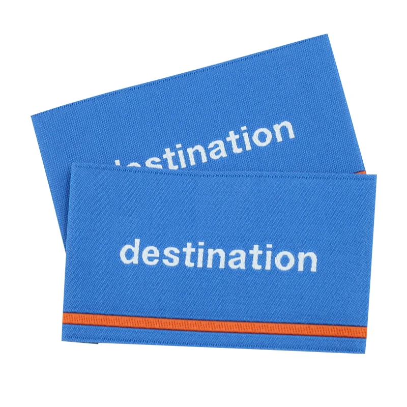 100% Organic Cotton High Density Jacquard Clothes Satin Woven Tag Custom Private Logo Garment Fabric Label Clothing Bags Shoes