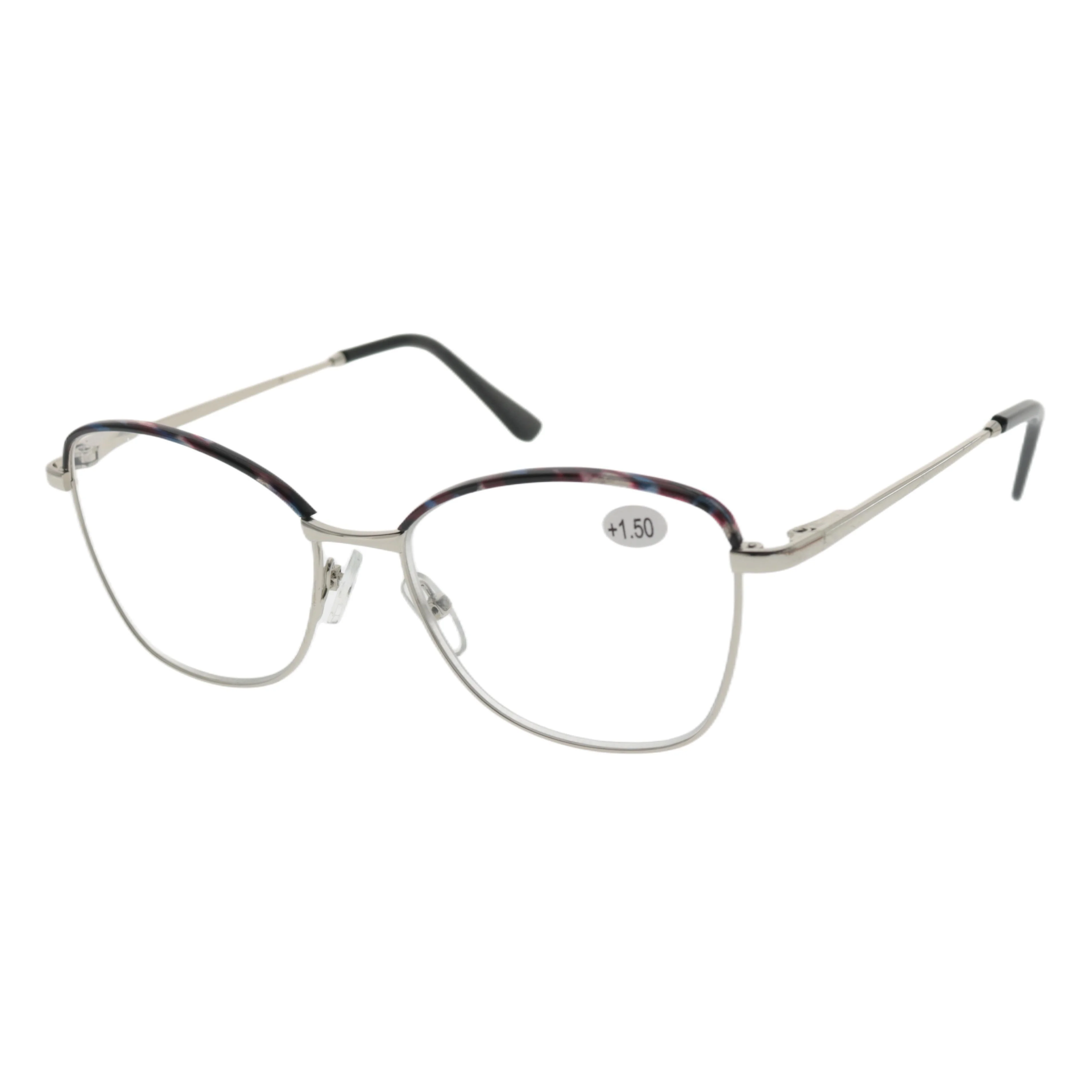 Sunbest 2567 Read Eye Glasses Manufacturer OEM Customized Presbyopic Glasses Metal Square Spring Hinge Reading Glasses