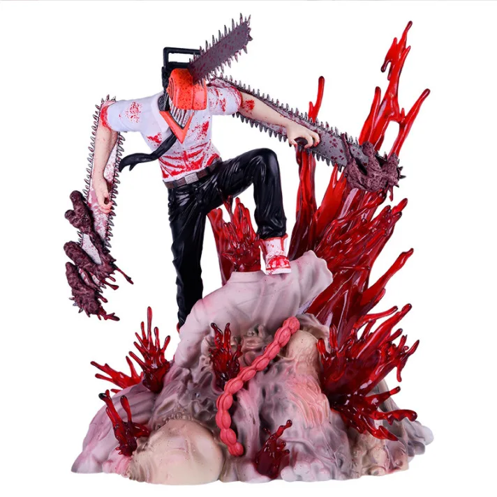 Wholesale Product 29cm Chainsaw Man Denji  Anime Figure With Color Box Denji Power Action Figure Ornament Toy