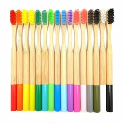 100% eco biodegradable oem color brush kids adult bamboo toothbrush