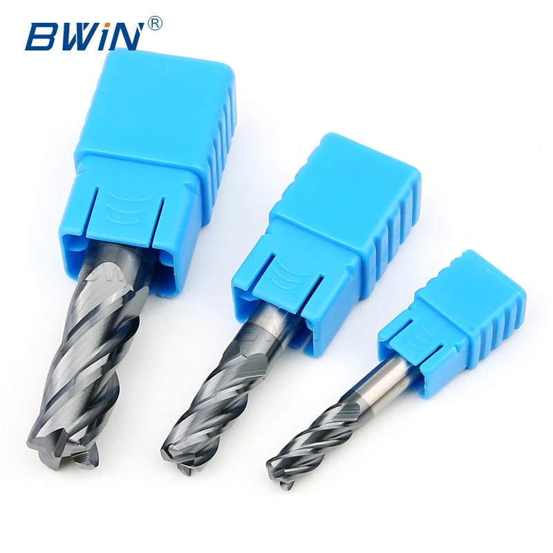 Carbide End Mill 4 Flutes End Mill Cutter Flat Carbide Milling Cutter Cutting Tools End Mills HRC45 Fresas CNC Tool for Metal