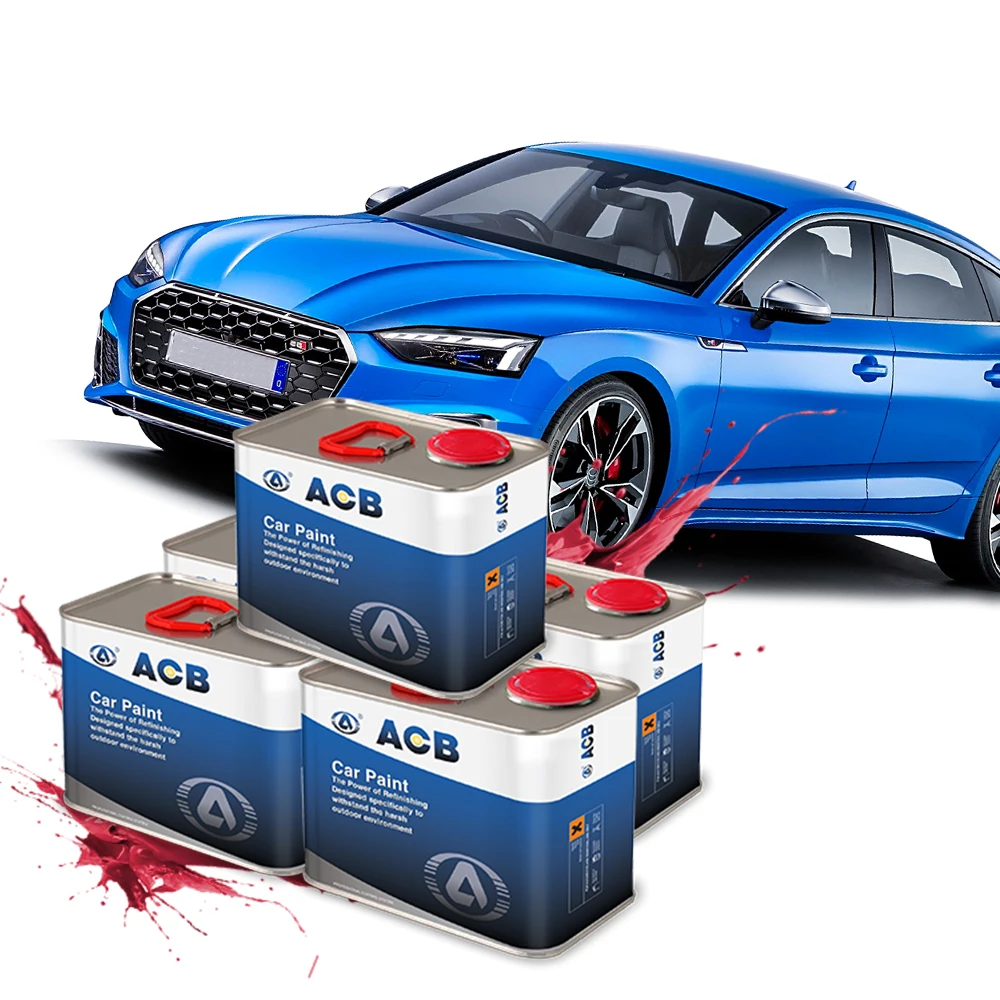 ACB 1k Automotive Refinish Basecoat Silver Color Car Paint Repair Competitive Price Refinish Auto Paint And Mixing Machines