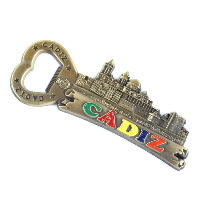 Manufacturer reasonable price fridg magnet souvenir custom 3d metal refrigerator sublimation sticker bottle opener with magnetic