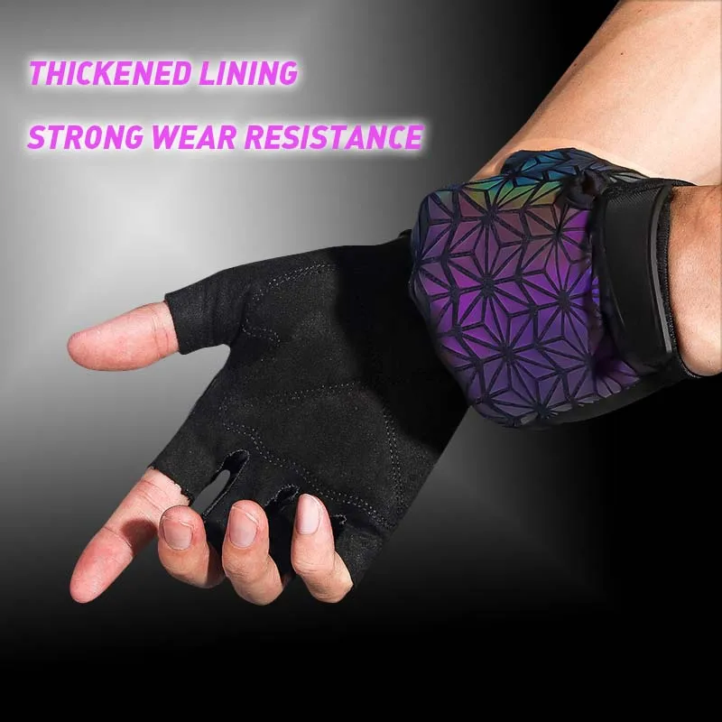 Custom Fingerless Mens Womens Shock Absorbing gym Gloves Cycling Bicycle Balance Gloves Manufacture