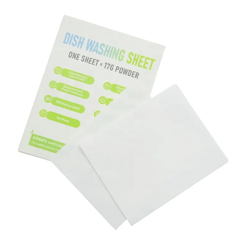 Daily Use Eco Friendly Automatic Dishwasher Detergent Sheets Dishwashing Sheet