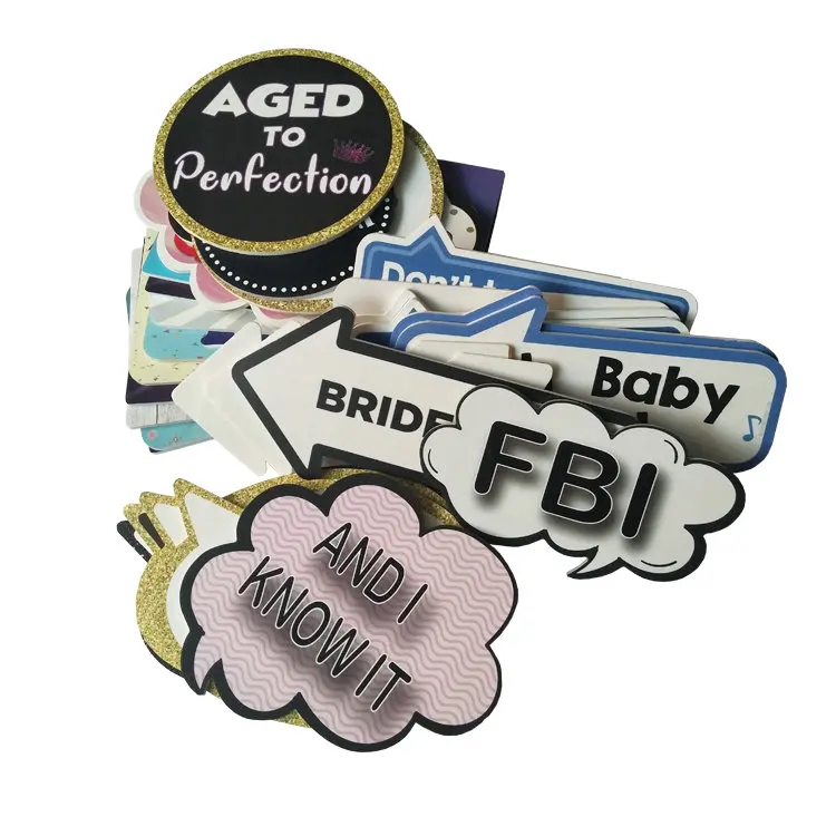 Custom UV Printing Die Cut 5mm PVC Photo Booth Props