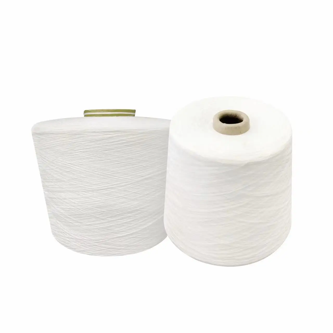 CVC yarn cotton polyester blended yarn C/P 67/33 32s/1 customized raw white