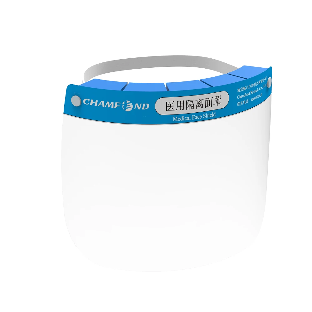 
Hot Selling Chamfond brand Multi-functional anti fog PE faceshield: Easy fit Face shields 