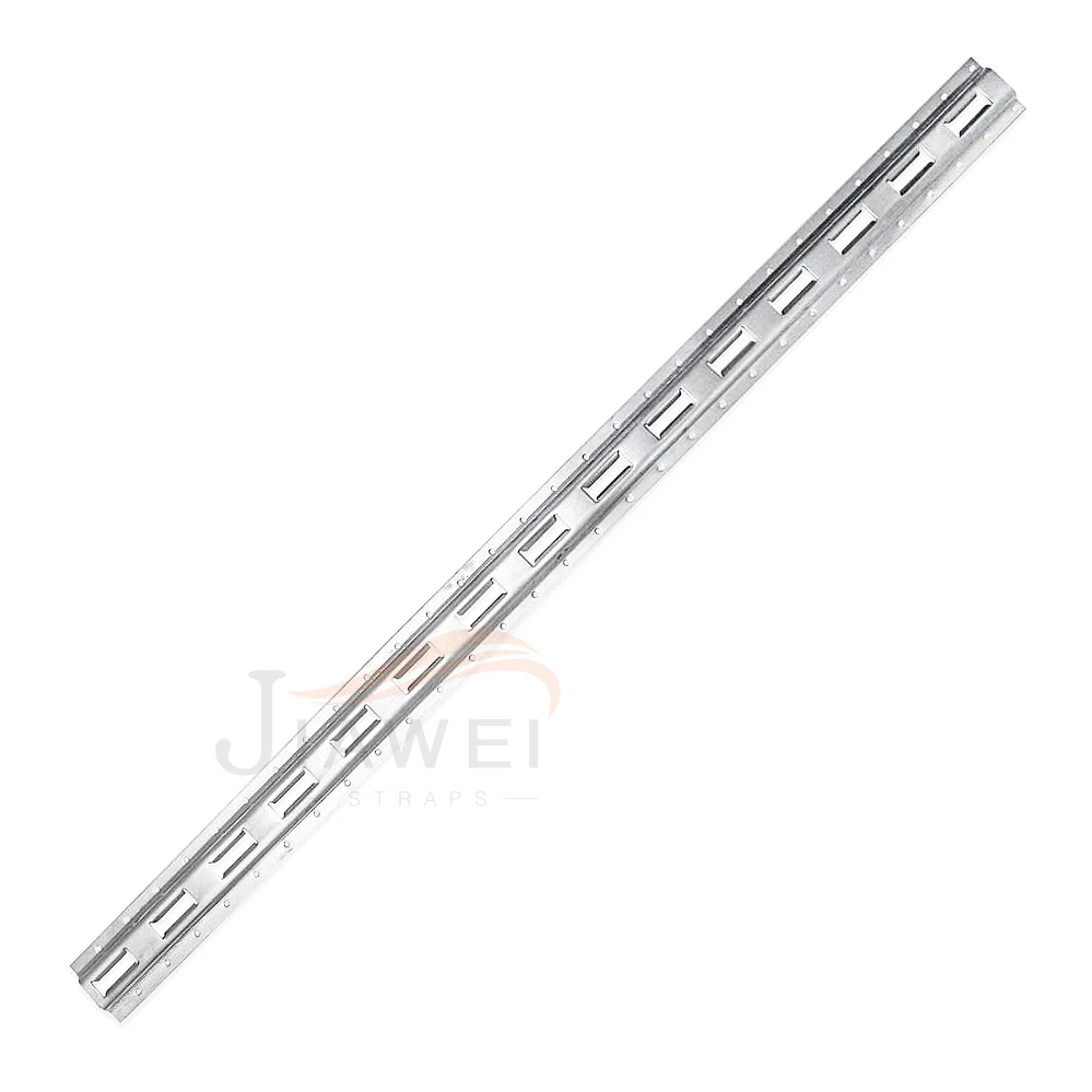 Tie-Down Rail Galvanized Steel ETrack Tie Down Vertical E Track Bolt-On Tie Down Rail for Cargo on Pickups, Trucks, Trailer