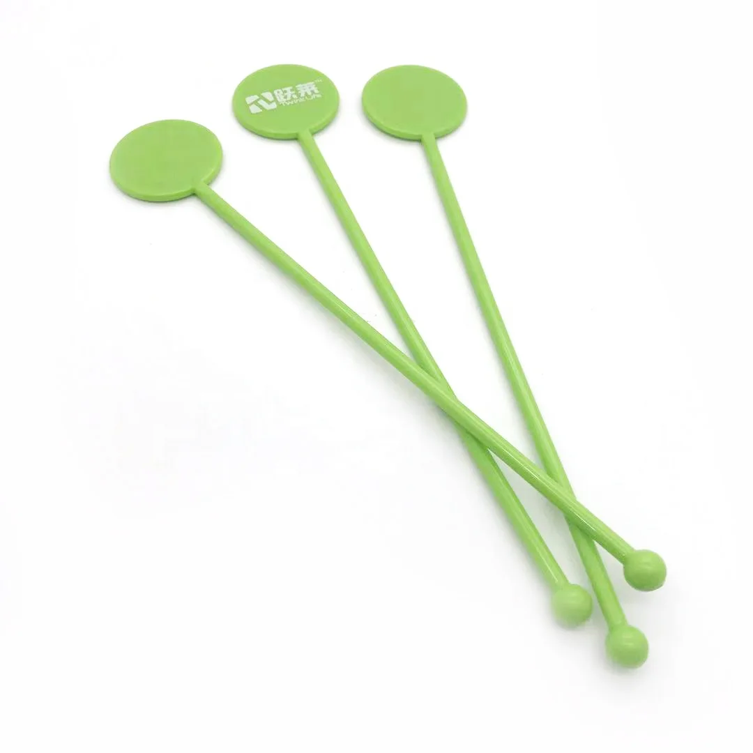 Promotion Ball End Swizzle Snow Wedding Acrylic Drink Stirrers Cocktail