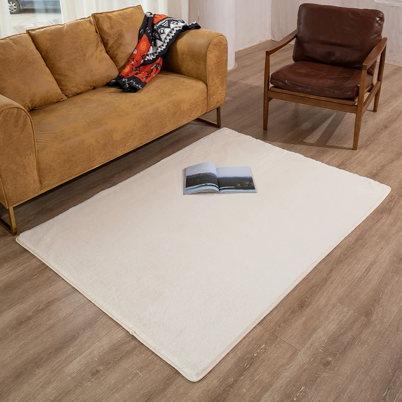 Factory Supplier custom modern decoration hotel soft rabbit skin fluffy floor carpets rugs for living room