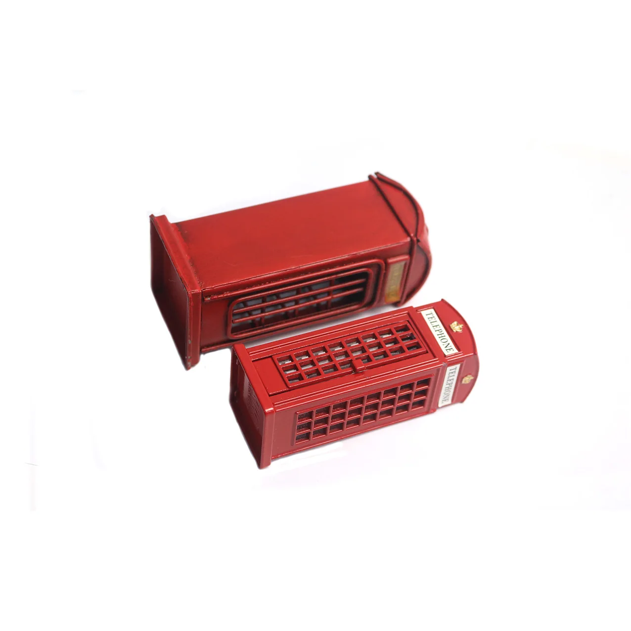 Vintage  Telephone Booth pencil sharpener bulk price factory sell ornament metal souvenir tourism for Children Birthday Gift