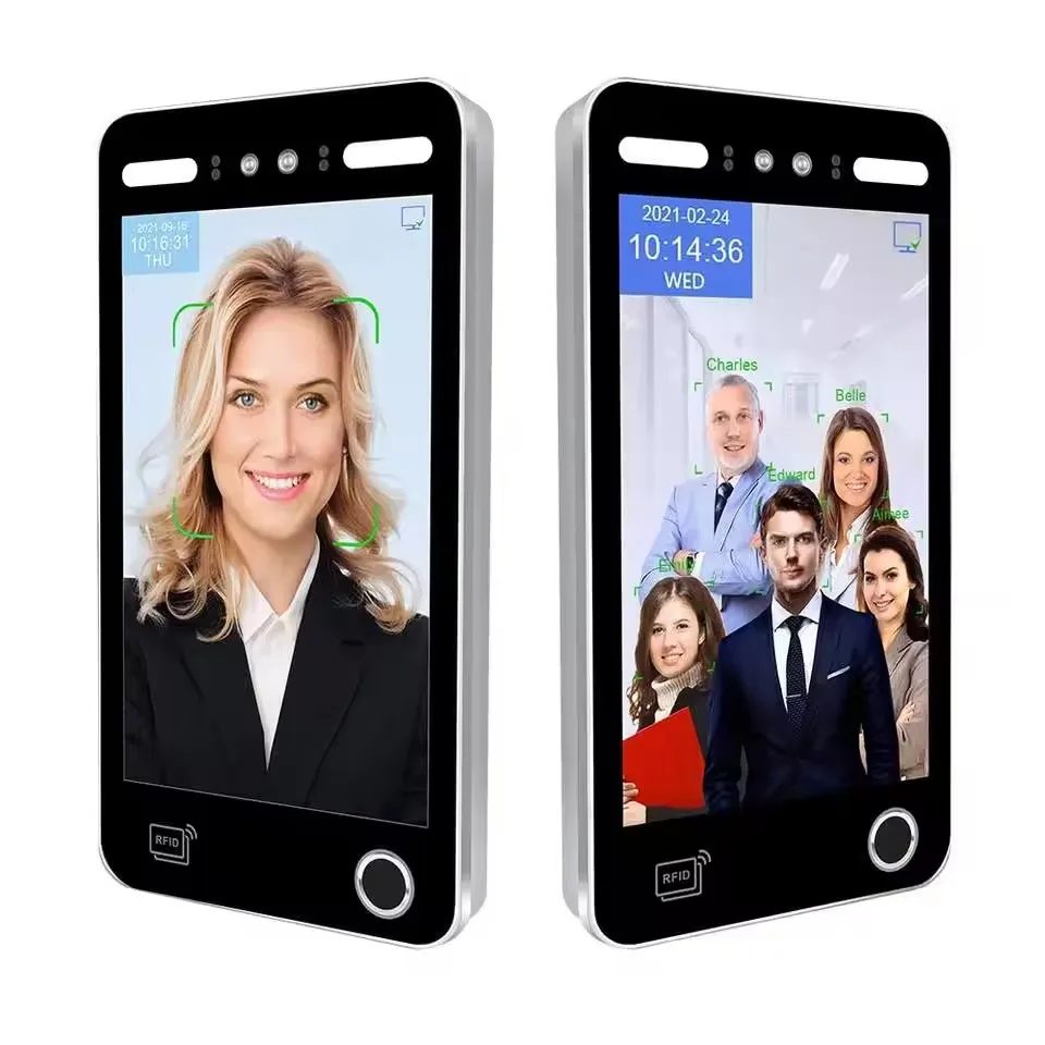 Smart Phone app and Cloud Web software 10 Inches Waterproof Outdoor Face Biometric and card time attendance access control