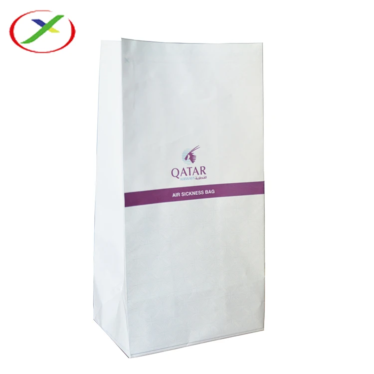 Waterproof PE coated paper inflight air sickness vomit little airsickness paper bags from China factory