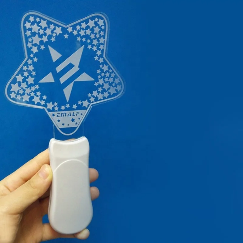 Hot Selling High Quality Custom Acrylic Design LED Glow Stick Super Star Anime Flashing Sticks Wand For Party Concert Show Clubs