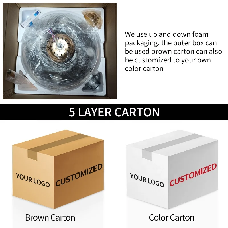 Y074 New 42 inch wave shaped invisible fan light 110 220v decorative bladeless remote control