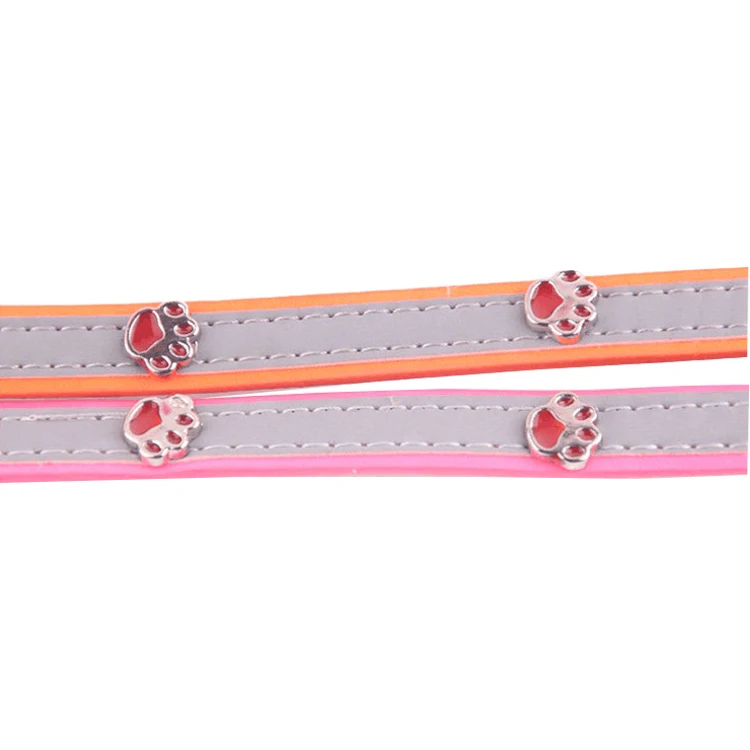 Custom logo luxury metal buckle dog jewelry collar pet leather dog collar
