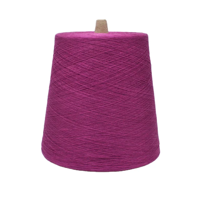 32S 21S poly spun yarn 100% polyester yarn topdyed  for knitting weaving