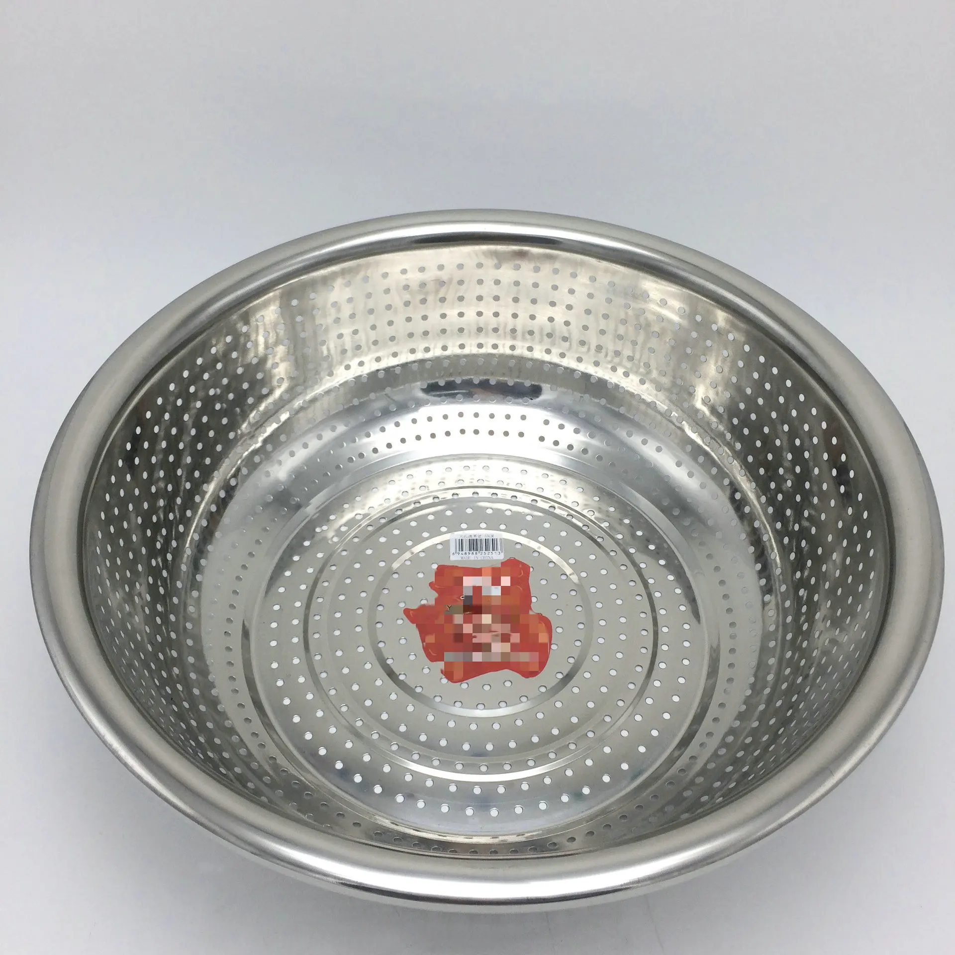 304 Stainless steel basin basket bowls sieve draining basin Large Strainer Colander Draining Basket Washing bowl