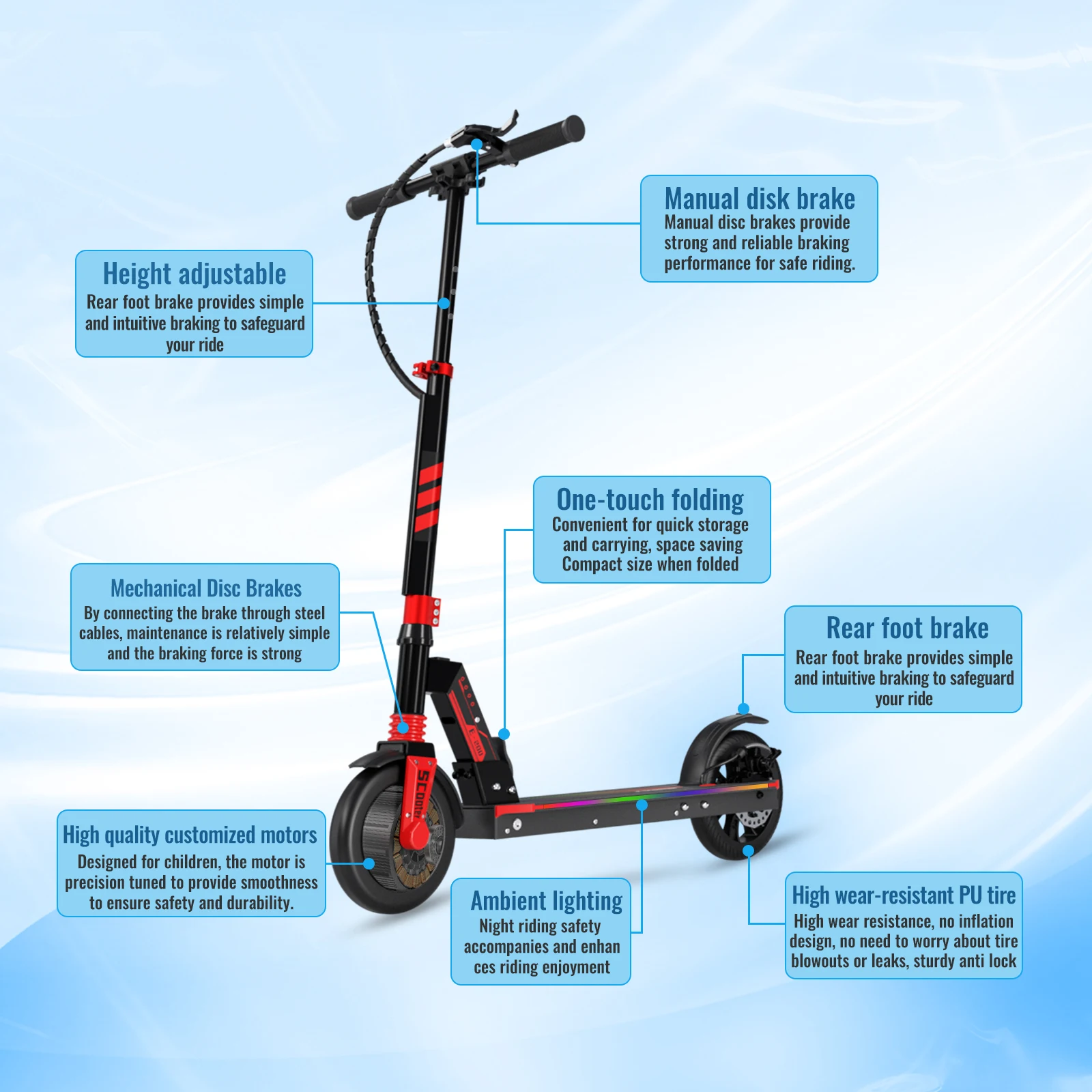 China Manufacturer foldable electric scooter with Smooth Acceleration