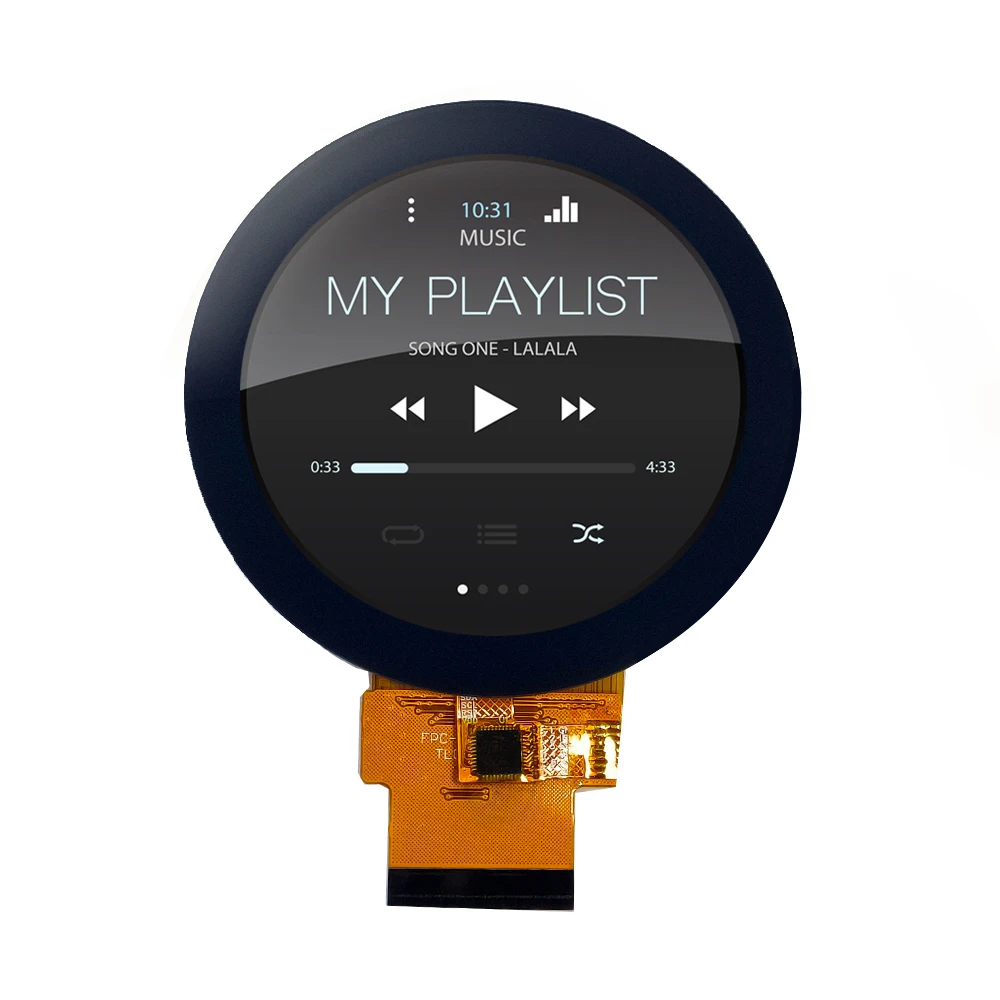 2.1 inch 480x480 Round TFT Display Module Colors IPS 3 SPI / RGB Interface