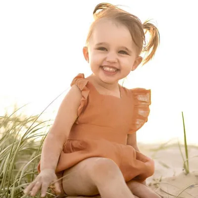 
Toddler Baby Boys Girls Fly Sleeve Romper Summer Muslin Cotton Jumpsuit Outfits Clothes Infant Rompers Clothing 