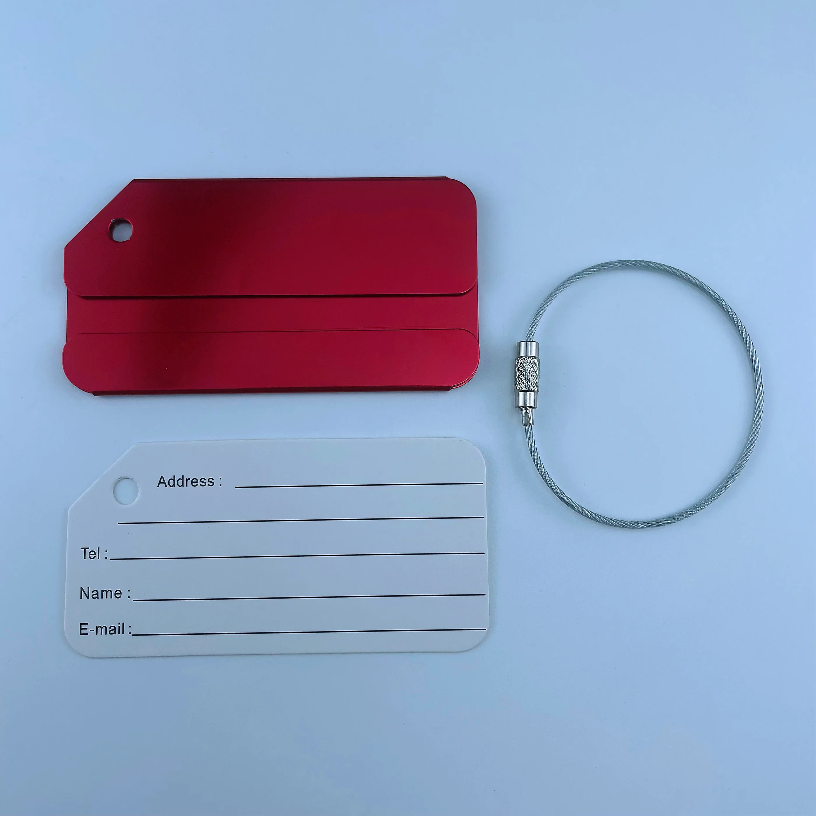 Metal Aluminum Luggage Hang-tag  plates label badge crinoline tag pins for clothes trimming and sewing accessories collar clip