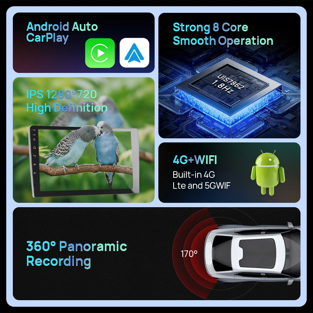 Best Selling Universal 9/10inch 2Din 8Core Car Radio Video Monitor Auto Electronics GPS Navigation Player Carplay Stereo