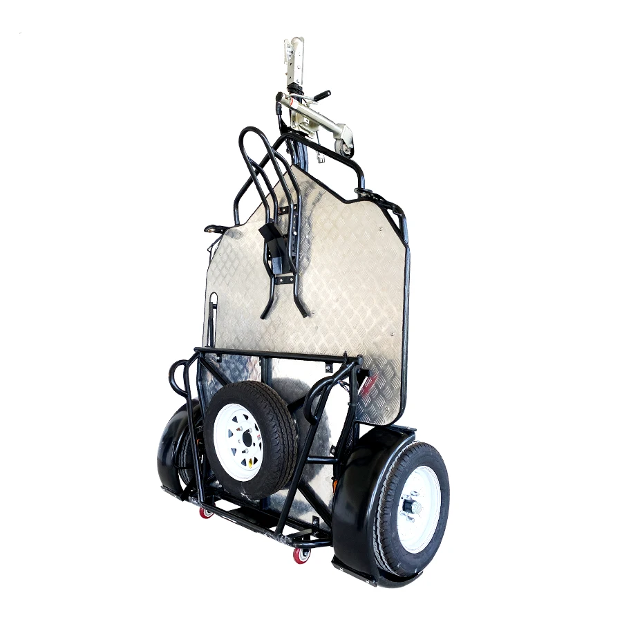 Hot single axle motorcycle trailer, hydraulic lift folding trailer