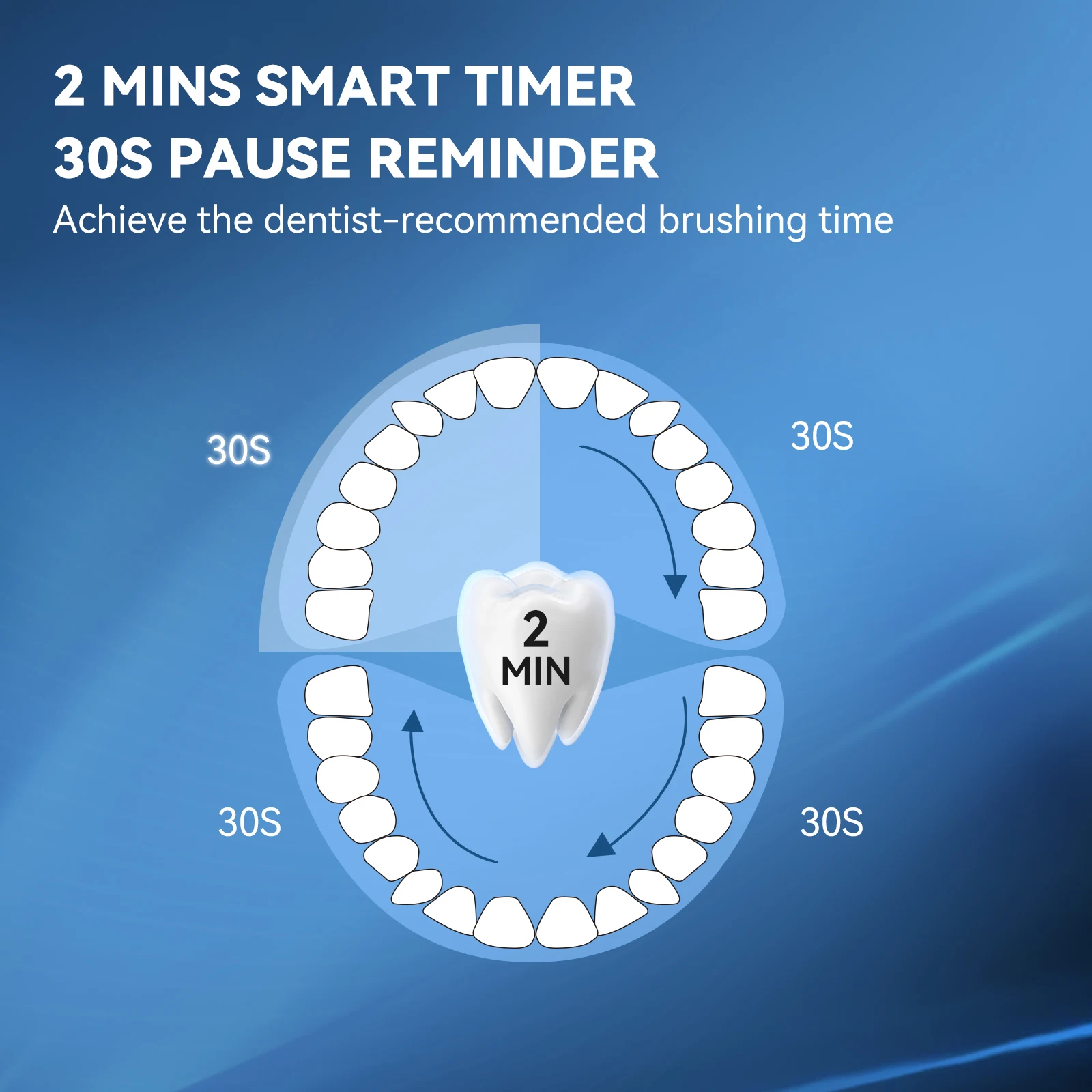 2023 New Premium multi function IPX7 waterproof electric toothbrush head with 2 heads