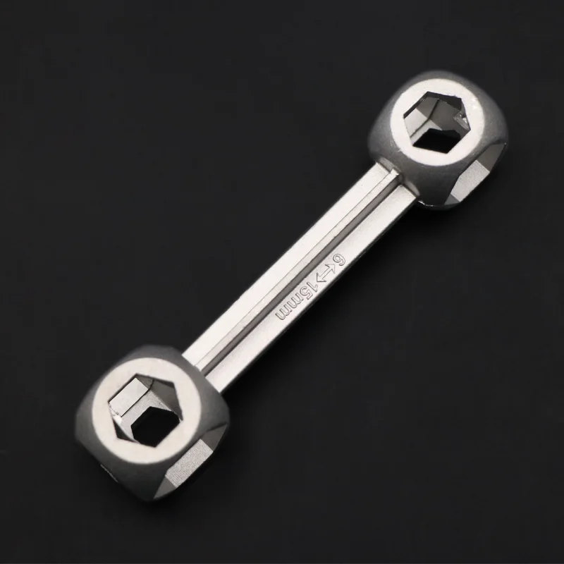 RIDERACE Valve Cross 6-15 mm Repair Electric Key Triangle Hex Wrench Bone Type Spanner With 10 Hexagon Holes For Outdoor Cycling