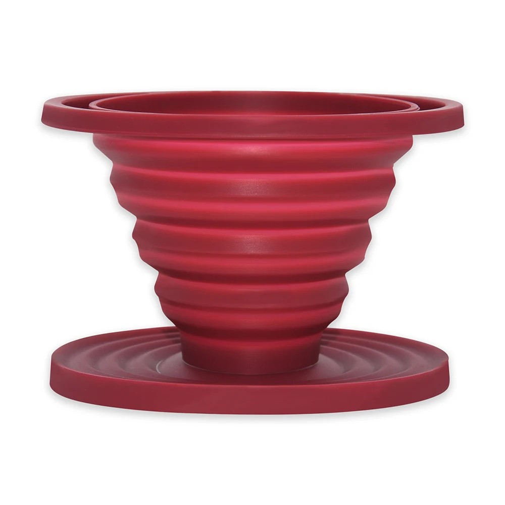 Eco-friendly Non-Stick Collapsible OEM Factory Silicone Coffee Dripper Reusable Drip Cone silicone Coffee Dripper