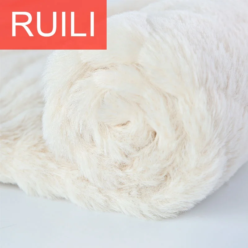 100% polyester material 10mm pile length cutting wave faux fake rabbit fur cloth