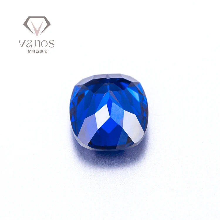Loose Gemstone Stones Cushion Sapphire Cushion Blue Lab Grown Sapphire in Chinese Environmental Friendly Sapphire