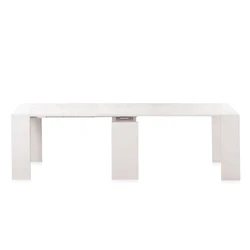 2023 new arrival space saving table white dining table extendable console table for home