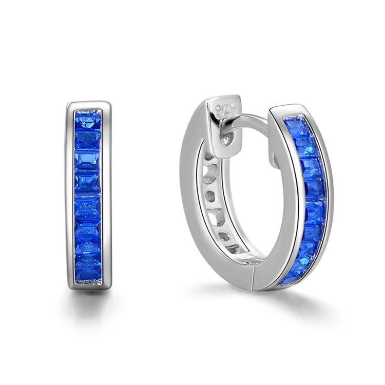 Newest Designs Jewelry 925 Sterling Silver Colorful Rainbow Circle Of Life Earrings Hoop ab circle pro