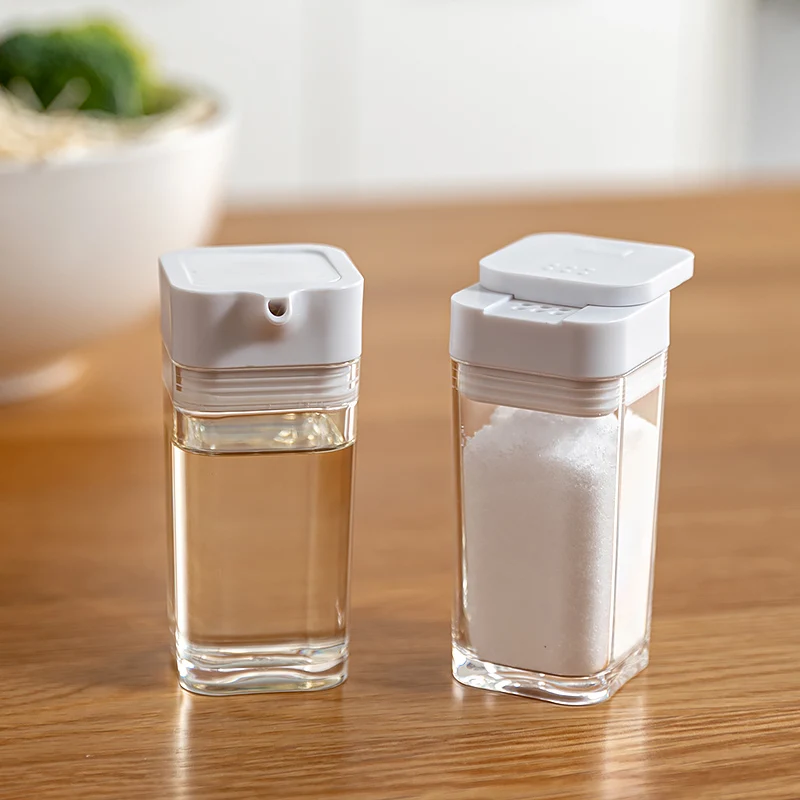 2022 New Designed Pet Plastic Condiments Container Bottle Airtight Food Storage Container Set Condiment Storage Jar