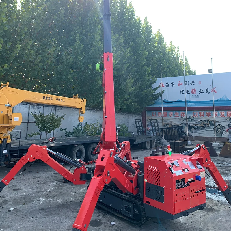 China Diesel Engine Drive Electric Spider Cranes Hydraulic Mobile Spider Crane 3 Ton Telescopic Small Price Mini Spider Crane