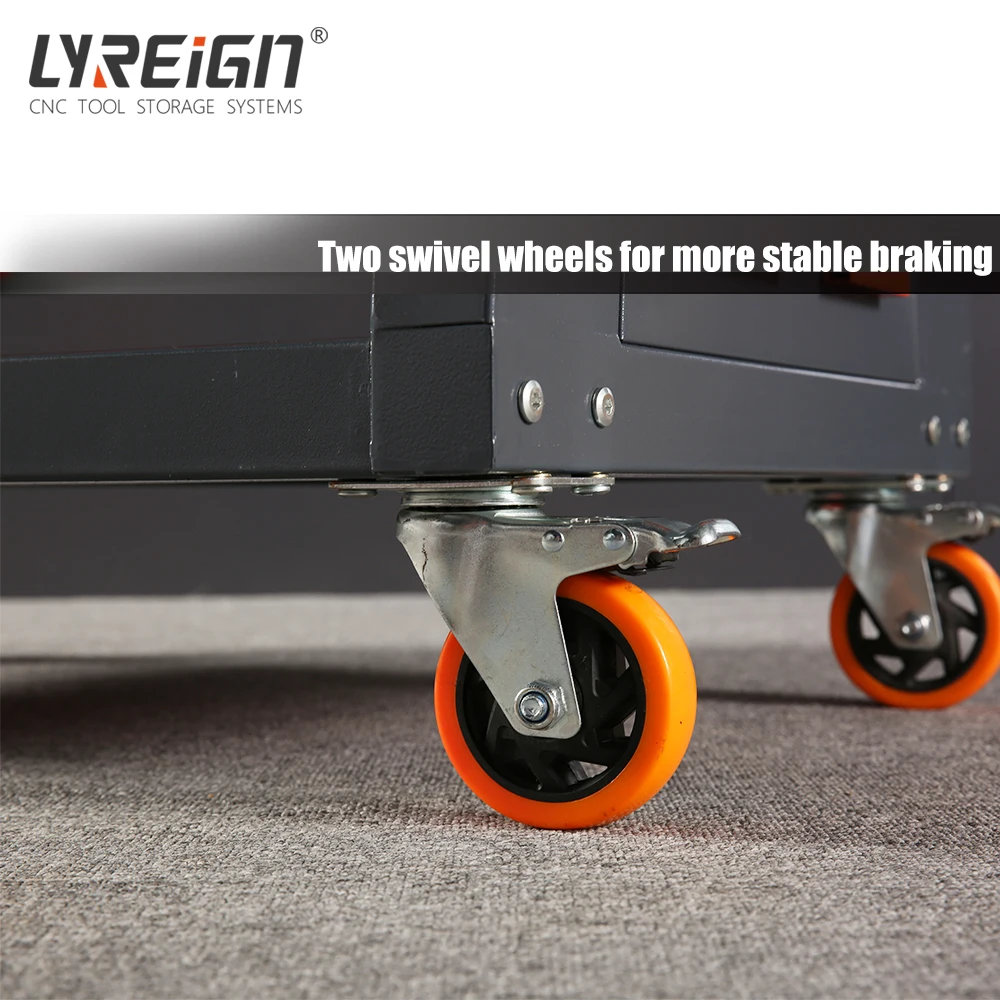 LYREIGN high quality trolley cart cnc machine cart bt40 cat40 tool holder storage cart  iso30 er32