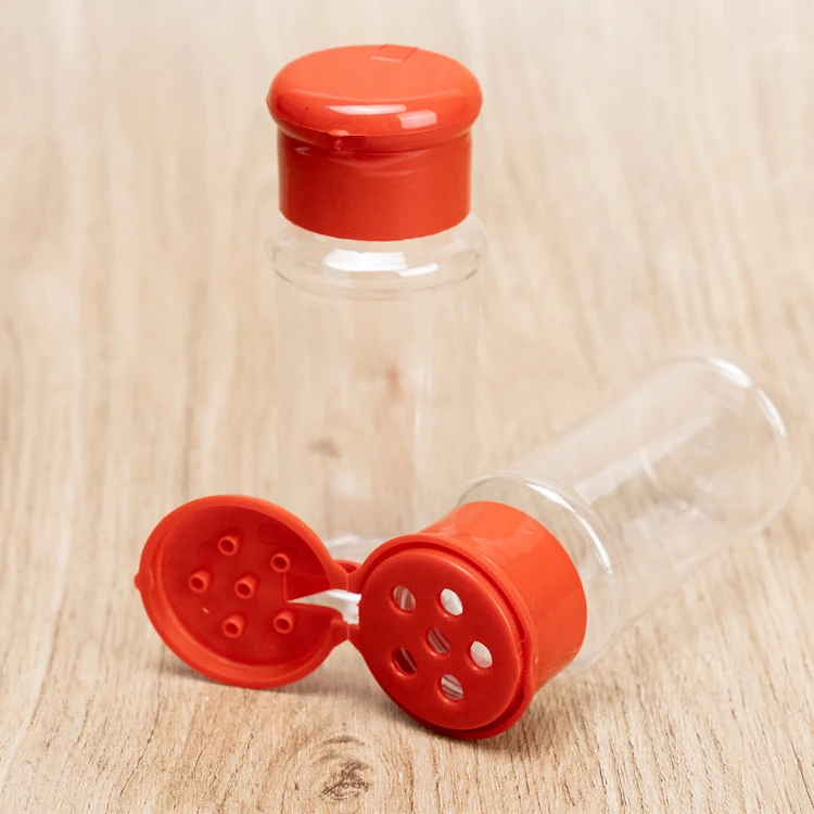 Wholesale Spice jar salt and peppe plastic Cylindrical Storage bottles