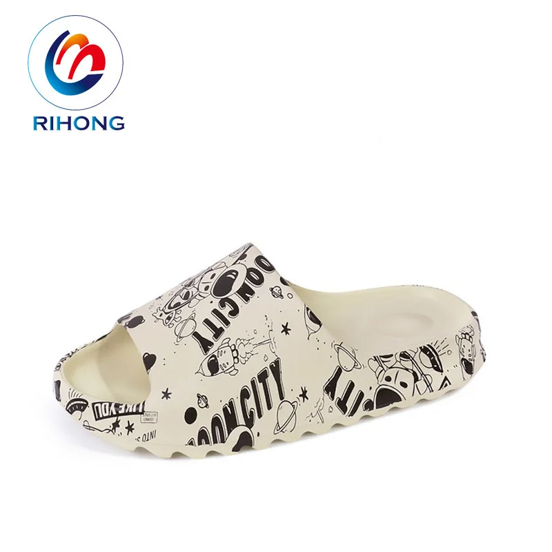 new arrival high quality anti slip summer logo oem designer eva rubber slide custom shower sandals