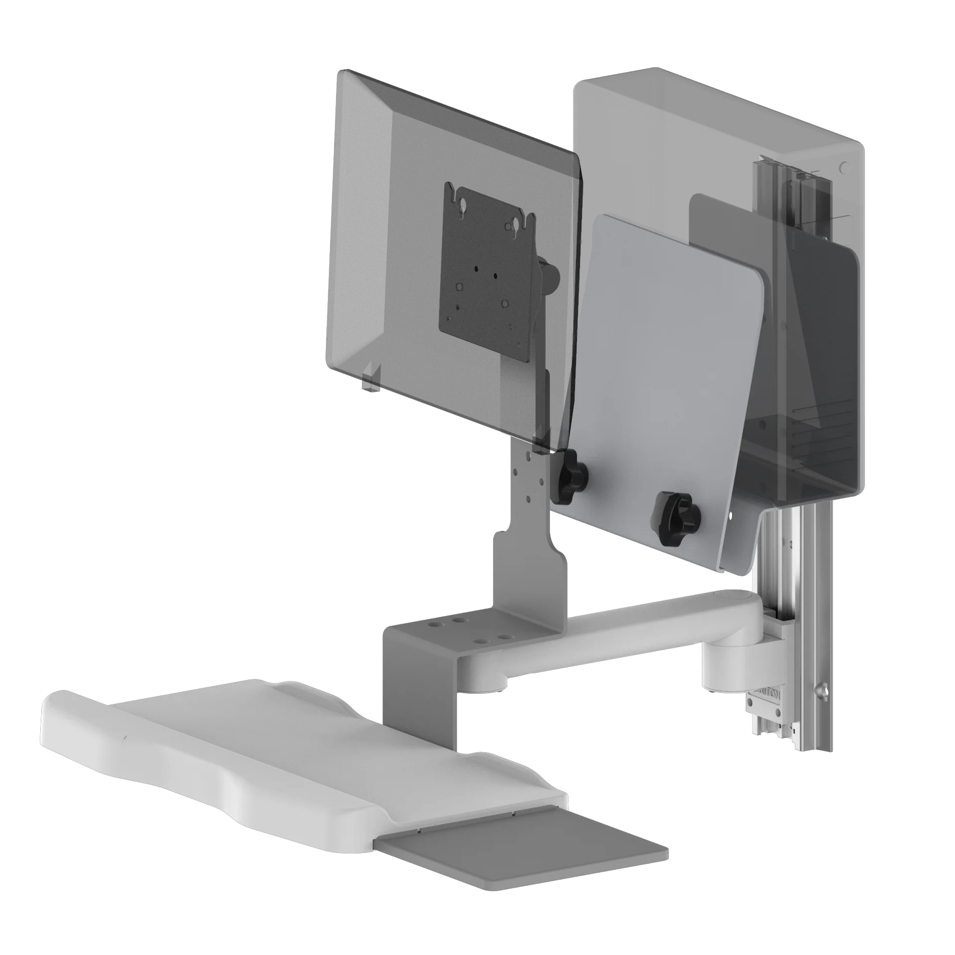 Workstation Wall mount bracket for monitor computer for Hospital medical use rotated support arm
