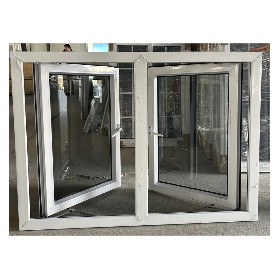 Modern custom casement windows PVC UPVC wholesale casement windows laminated glass casement hurricane impact windows
