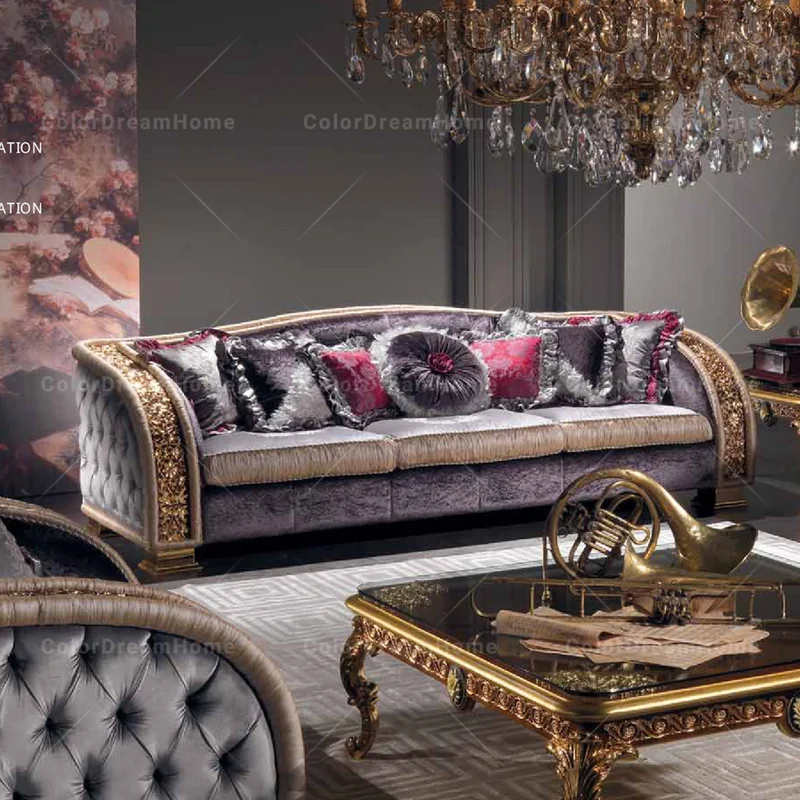 rococo baroque furniture luxury couches Living Room Sofa