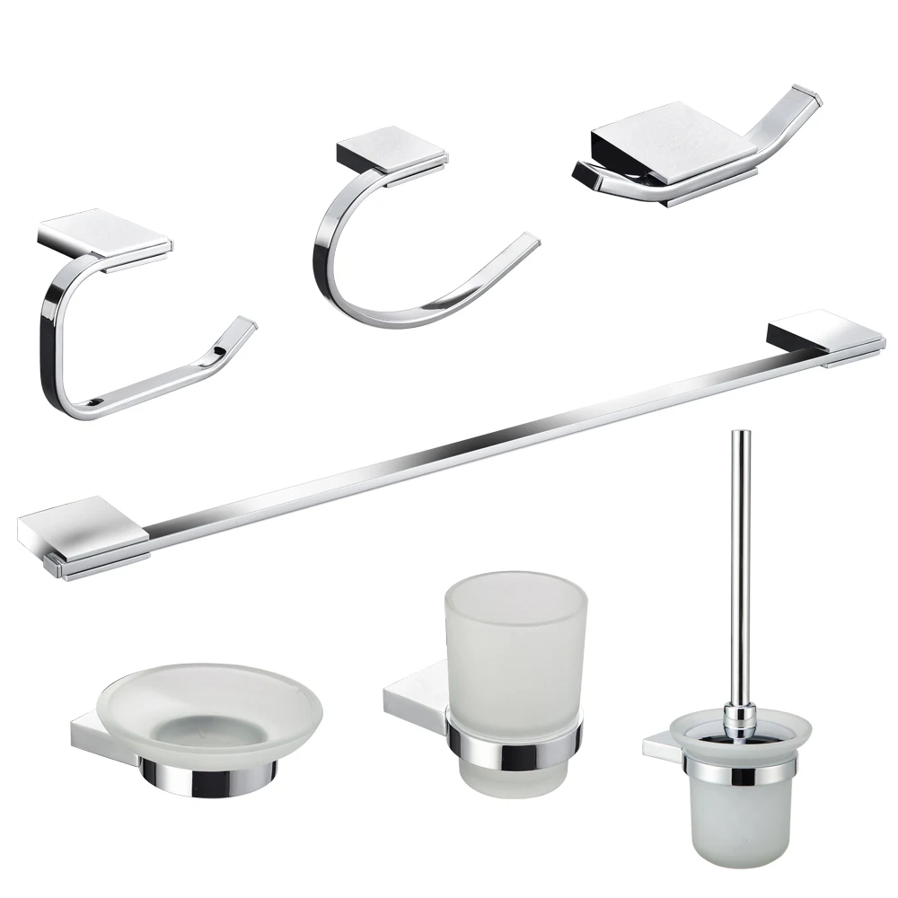 Factory Factory Direct Bathroom Accessory Soap Basket With Metal Base Shower Soap Dish Bathroom Accessories Set 6 PCS