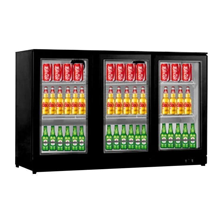 3 Doors Beer Bar Fridge Display Cooler Cooling Drinks Refrigerator Back Bar